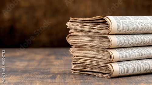 Wallpaper Mural Classic newspaper print in soft sepia tones, retro atmosphere Torontodigital.ca