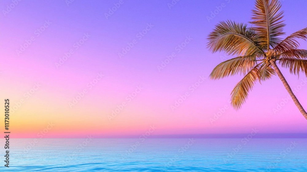 Fototapeta premium Gradient sky at sunset with warm pink and purple tones