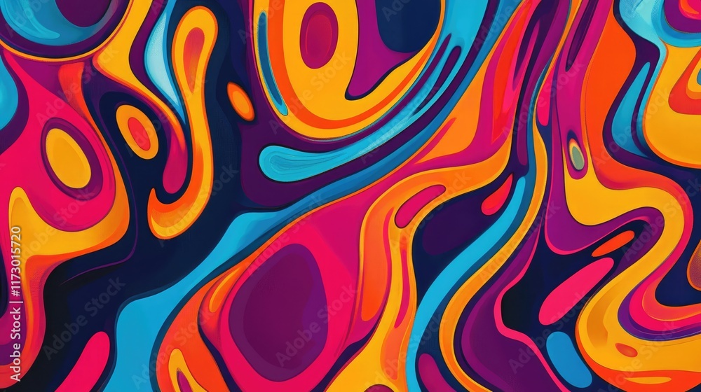 Fototapeta premium groovy psychedelic abstract sign background