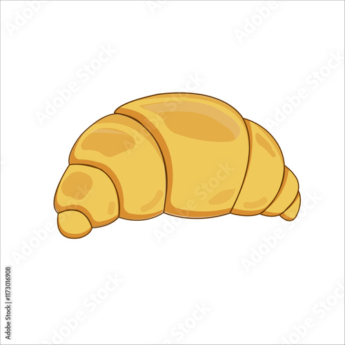croissant on isolated white background
