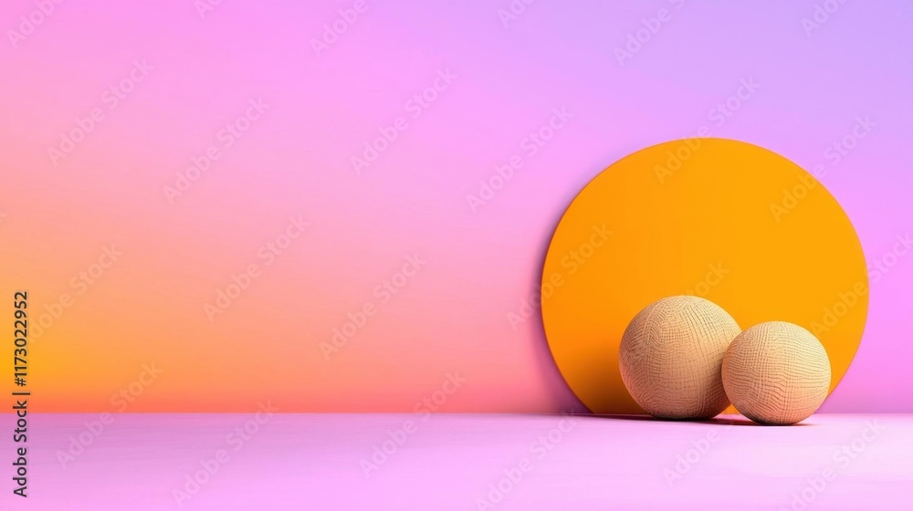 Fototapeta premium Soft sunset gradient with pink, purple, and orange hues