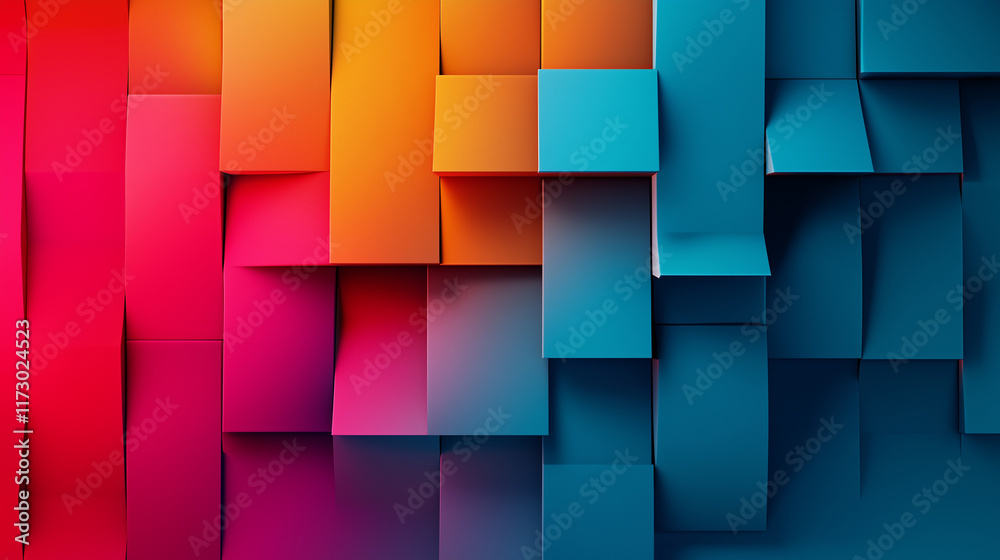 Fototapeta premium Vibrant abstract background with colorful layers creating a dynamic visual effect