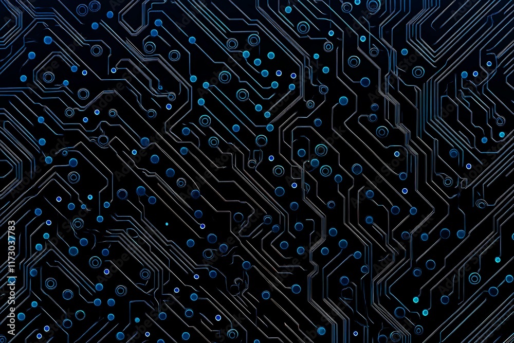 Abstract close-up of a glowing blue digital circuit board, showcasing intricate connections and technological design on a black background.
Abstract close-up of a glowing blue digital circuit board, showcasing intricate connections and technological design on a black background.