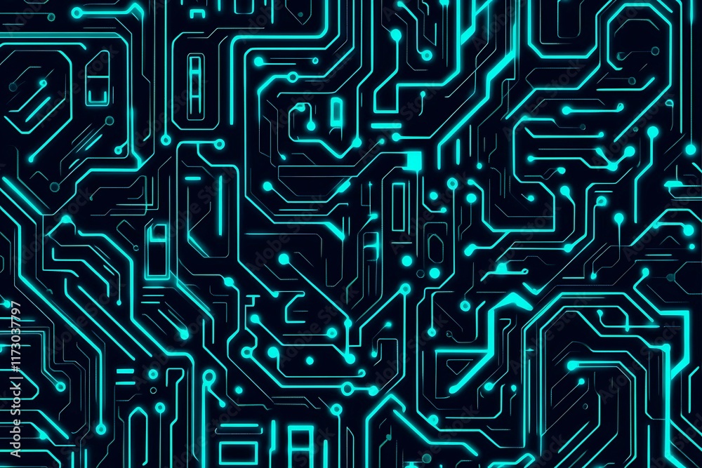 Abstract close-up of a glowing blue digital circuit board, showcasing intricate connections and technological design on a black background.
Abstract close-up of a glowing blue digital circuit board, showcasing intricate connections and technological design on a black background.