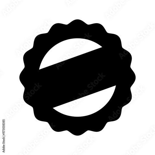 Bottle cap icon isolated on white background, beverage, drink, vector illustration