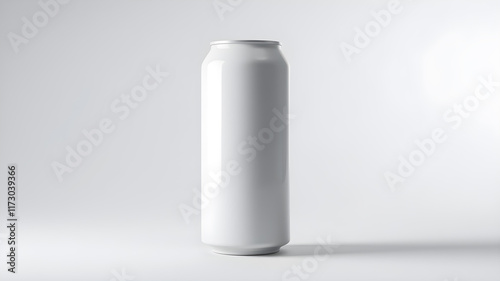 White large tall beer or soda aluminum can mockup. generative AI