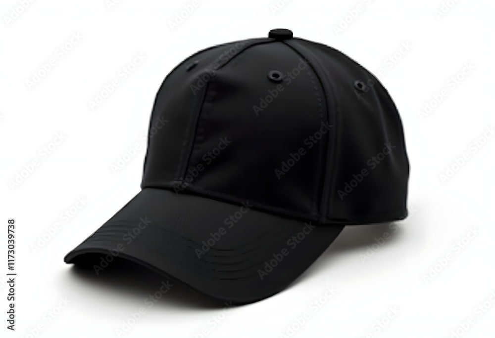 Black snapback hat mockup image on white background
Black snapback hat mockup image on white background