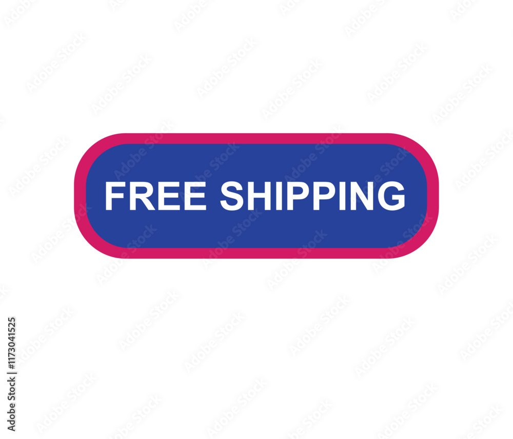 Fototapeta premium Vector illustration free shipping label. Modern dynamic sales banner