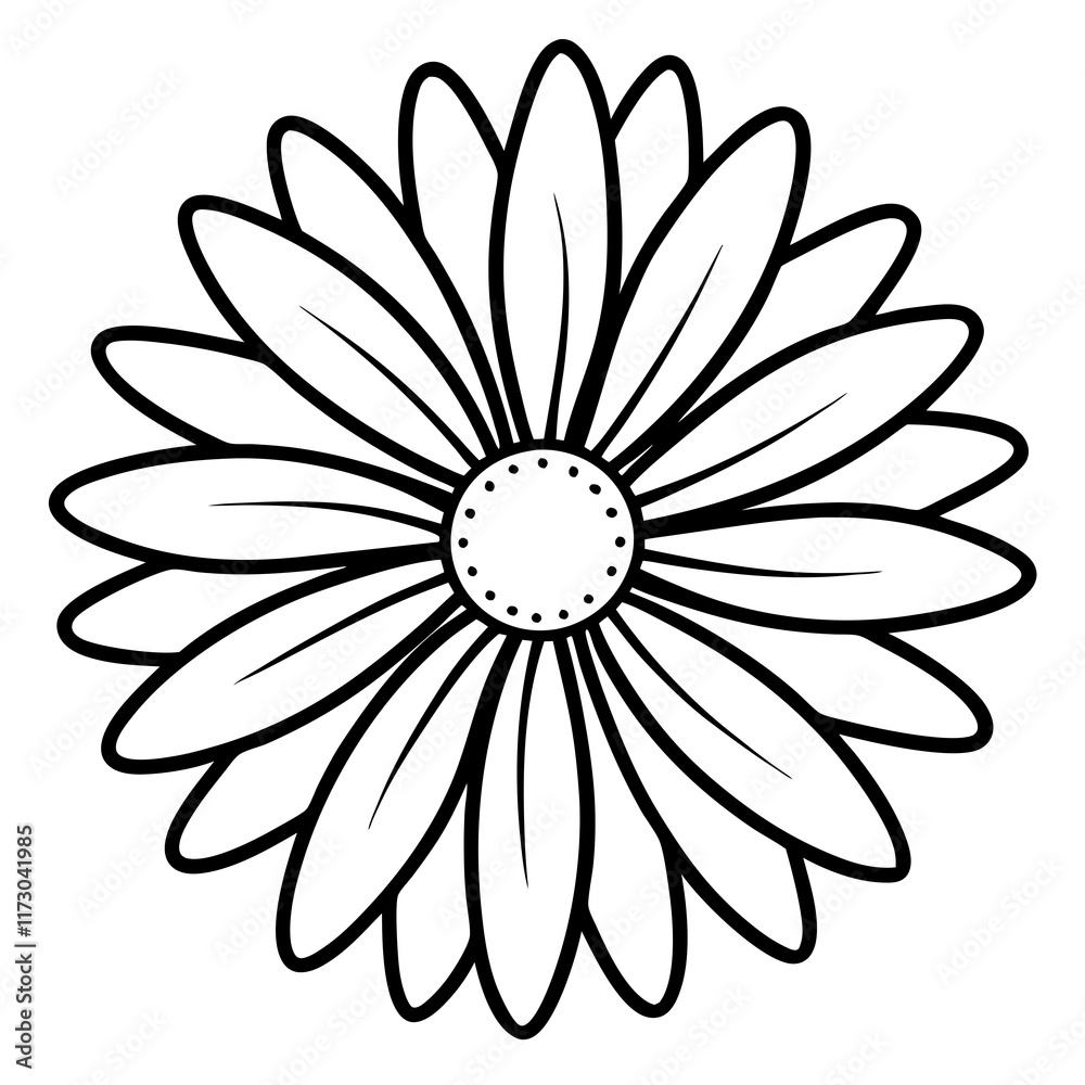 Daisy Delight line art art vector Daisy Delight line art art vector
