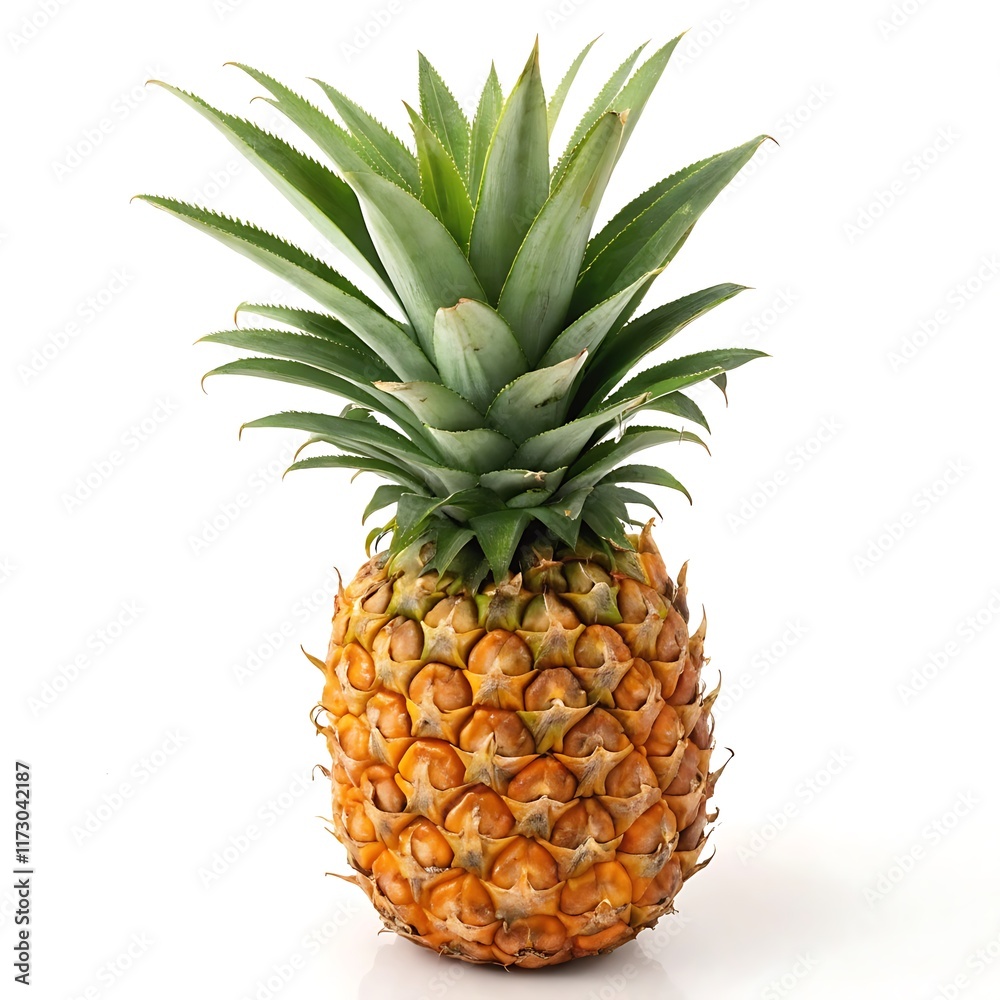 Ripe pineapple isolated on a white background Ripe pineapple isolated on a white background