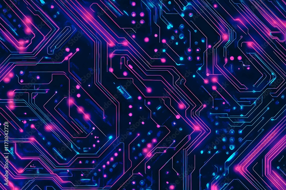 Abstract close-up of a glowing blue digital circuit board, showcasing intricate connections and technological design on a black background.
Abstract close-up of a glowing blue digital circuit board, showcasing intricate connections and technological design on a black background.
