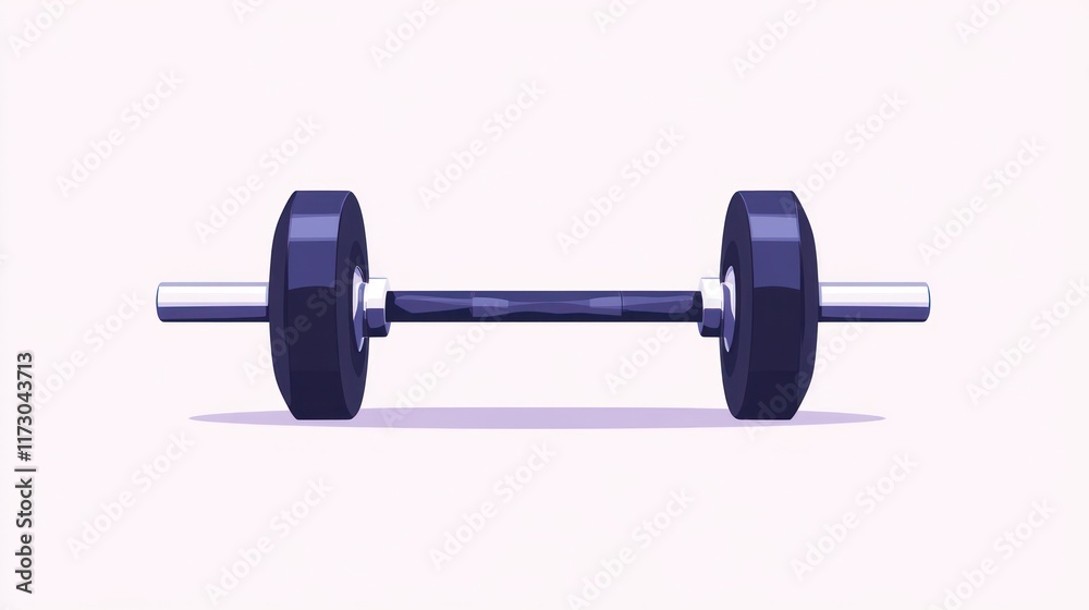 Simple illustration of a barbell. Simple illustration of a barbell.