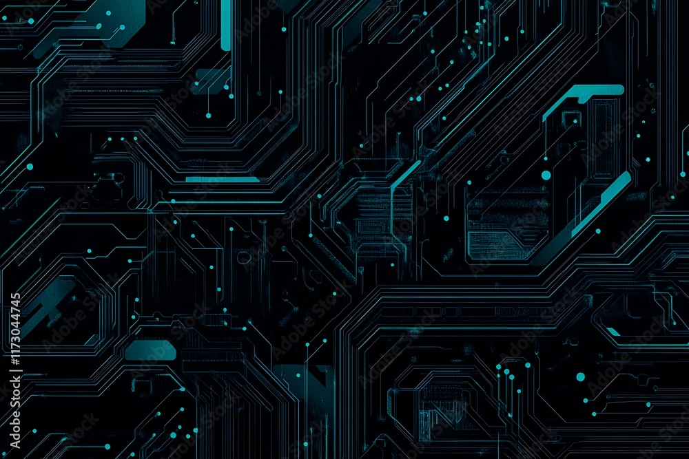 Abstract close-up of a glowing blue digital circuit board, showcasing intricate connections and technological design on a black background.
Abstract close-up of a glowing blue digital circuit board, showcasing intricate connections and technological design on a black background.