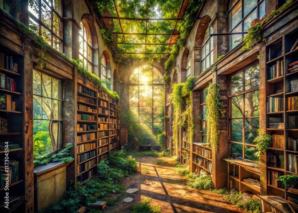 Fototapeta premium Abandoned Library Lumphini Park Bangkok - Urban Exploration Photography