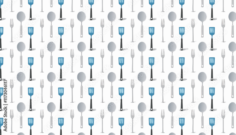Seamless pattern with cutlery on a white background. Seamless pattern with cutlery on a white background.