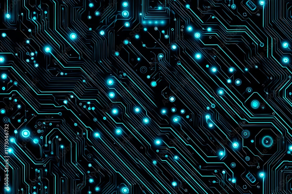 Abstract close-up of a glowing blue digital circuit board, showcasing intricate connections and technological design on a black background.
Abstract close-up of a glowing blue digital circuit board, showcasing intricate connections and technological design on a black background.