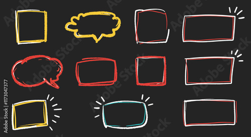 Hand-Drawn Doodle Scribbles & Frames Animated Loop Elements.

