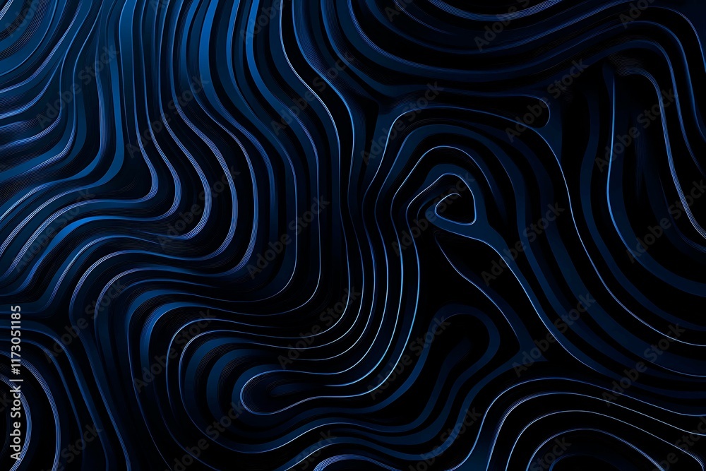 Abstract close-up of a glowing blue digital circuit board, showcasing intricate connections and technological design on a black background.
