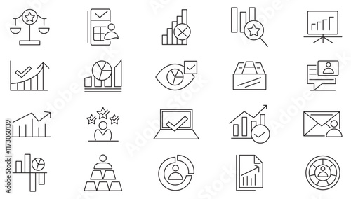 Rectuitment line icon set. Application, job, hire, work, appointment, resume, speech, online, television, defense, debate, time, presentation line icon set. UI thin line icon pack.