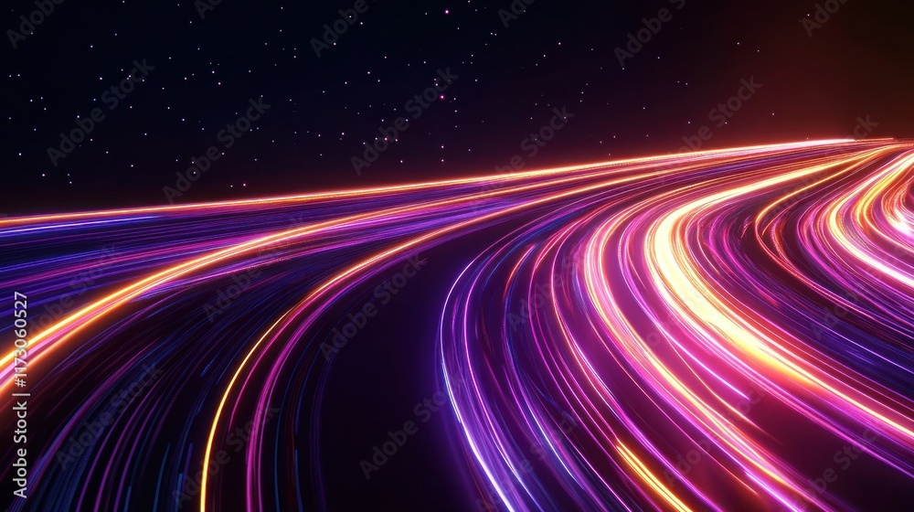 Abstract Light Trails: Cosmic Speed and Dynamic Energy Abstract Light Trails: Cosmic Speed and Dynamic Energy