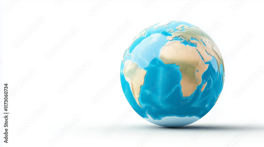 Fototapeta premium earth globe isolated on white