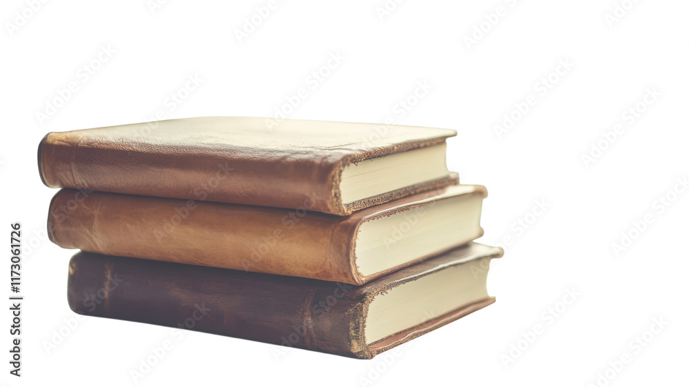A Beautifully Stacked Collection of Leather Bound Journals Perfect for Artistic Inspiration and Note-Taking. A Beautifully Stacked Collection of Leather Bound Journals Perfect for Artistic Inspiration and Note-Taking.