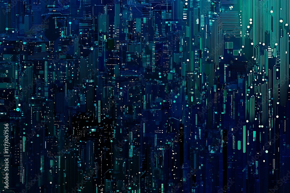Abstract close-up of a glowing blue digital circuit board, showcasing intricate connections and technological design on a black background.
Abstract close-up of a glowing blue digital circuit board, showcasing intricate connections and technological design on a black background.