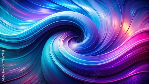 Abstract Swirling Blue Purple Wave Design - Soft Color Background
