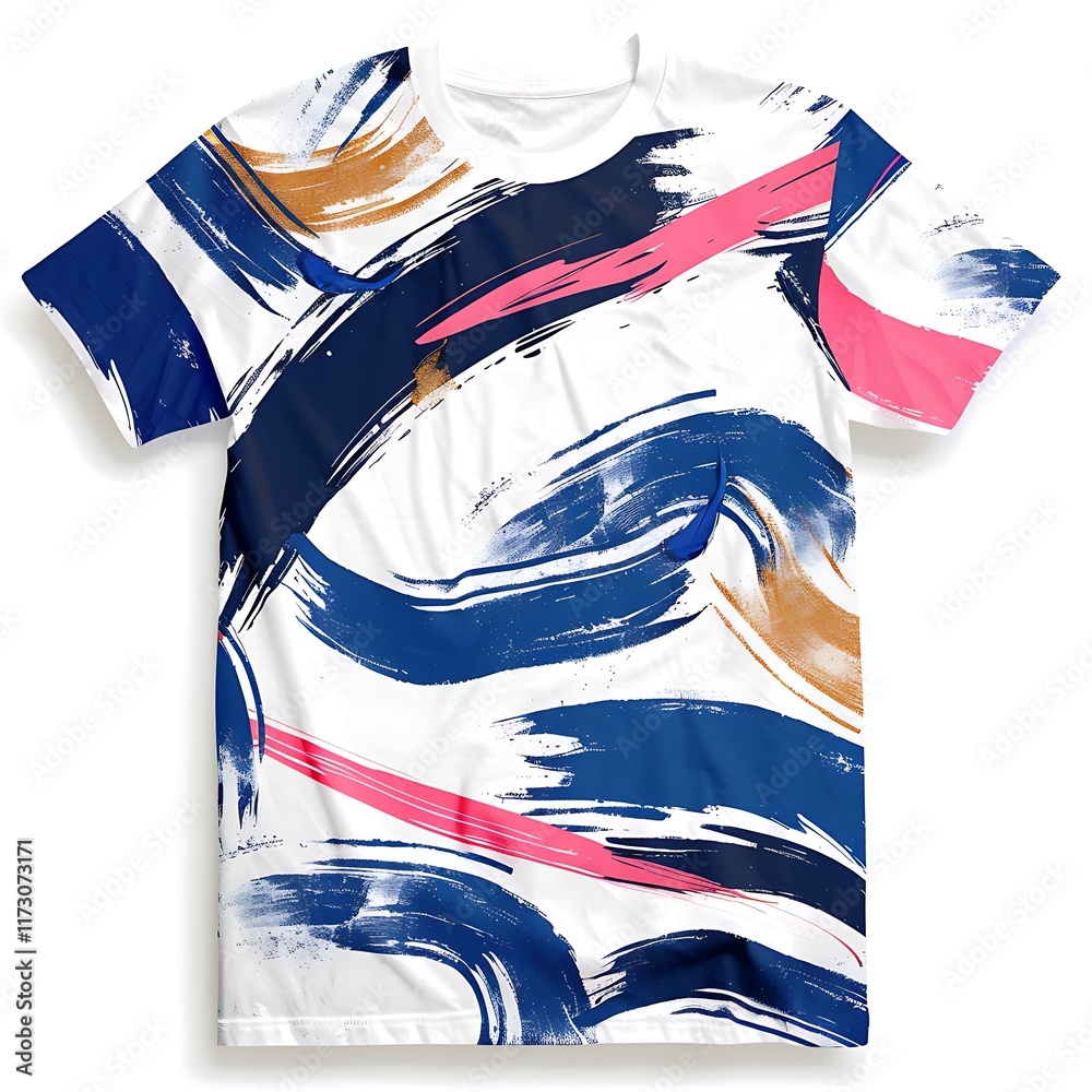 Fototapeta premium t-shirt design with abstract brushstroke patterns