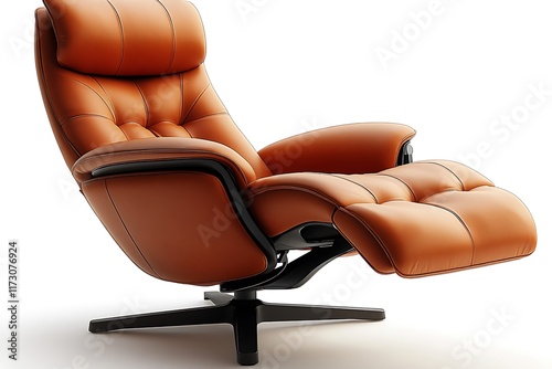 Modern Brown Leather Recliner Chair Design photo