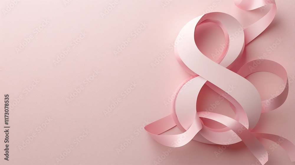 Elegant Pink Ribbon Number Eight: International Women's Day Elegant Pink Ribbon Number Eight: International Women's Day