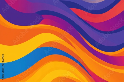 Vibrant and Dynamic Abstract Art with Wavy Lines