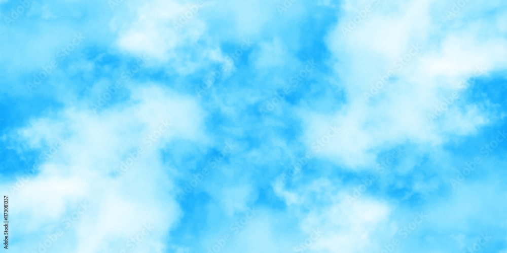Sky Nature Landscape Background, Sky background with white fluffy clouds, blue sky with clouds, Light sky blue shades watercolor background. Sky Nature Landscape Background, Sky background with white fluffy clouds, blue sky with clouds, Light sky blue shades watercolor background.