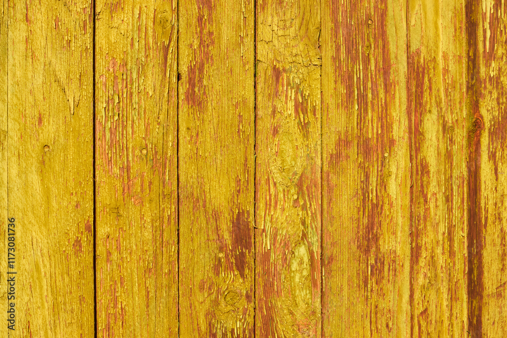 Naklejka premium texture of old painted cracked light green wood