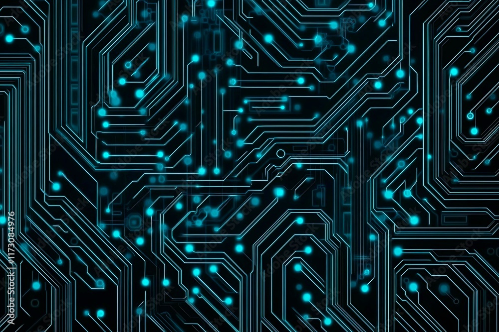 Abstract close-up of a glowing blue digital circuit board, showcasing intricate connections and technological design on a black background.
Abstract close-up of a glowing blue digital circuit board, showcasing intricate connections and technological design on a black background.
