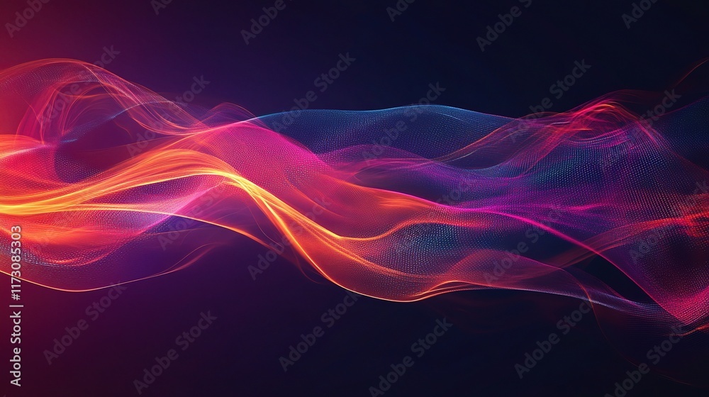 Fototapeta premium Abstract Technology Background with Colorful Data Flow Visuals