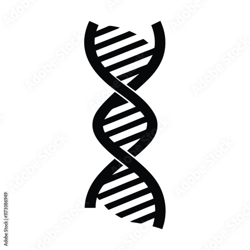 dna helix on white background