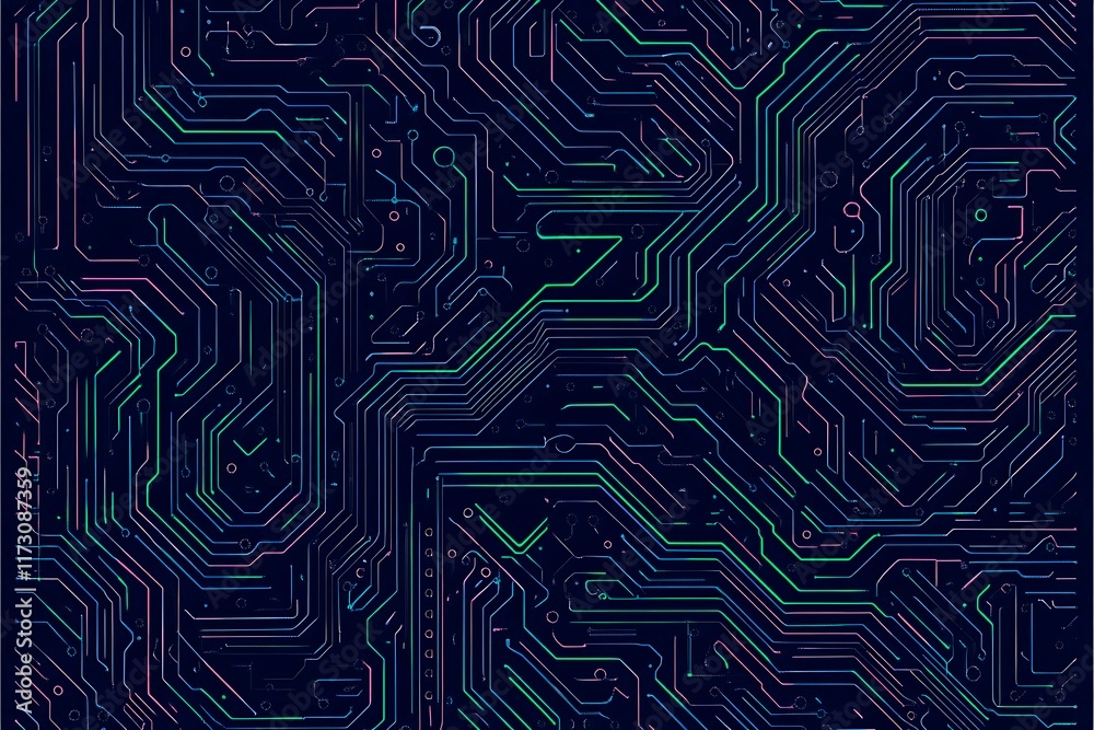Abstract close-up of a glowing blue digital circuit board, showcasing intricate connections and technological design on a black background.
Abstract close-up of a glowing blue digital circuit board, showcasing intricate connections and technological design on a black background.