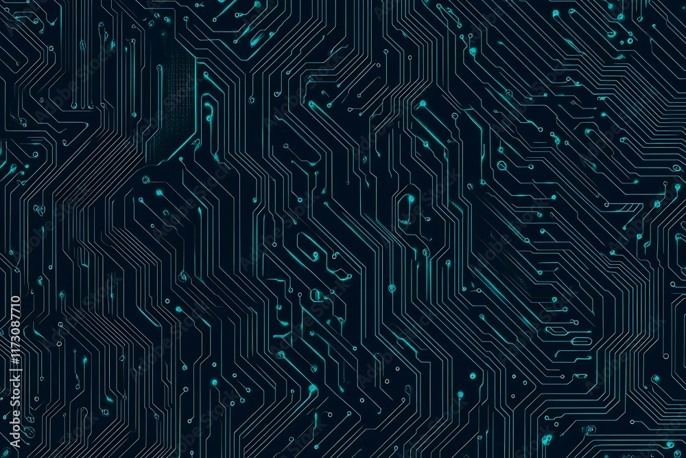 Abstract close-up of a glowing blue digital circuit board, showcasing intricate connections and technological design on a black background.
Abstract close-up of a glowing blue digital circuit board, showcasing intricate connections and technological design on a black background.