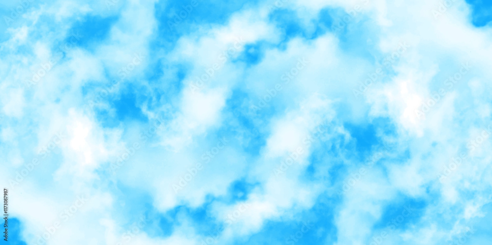 Sky Nature Landscape Background, Sky background with white fluffy clouds, blue sky with clouds, Light sky blue shades watercolor background. Sky Nature Landscape Background, Sky background with white fluffy clouds, blue sky with clouds, Light sky blue shades watercolor background.
