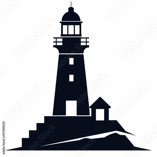 lighthouse on a white background