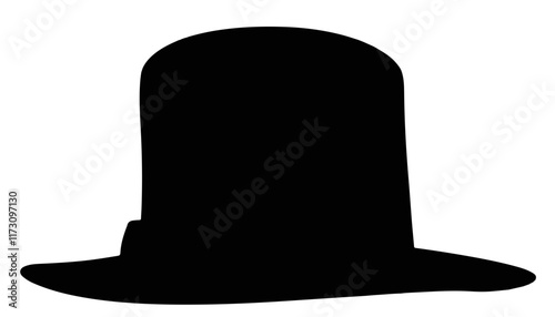 Top hat silhouette captured against a simple backdrop, evoking elegance and vintage charm at an outdoor gathering
