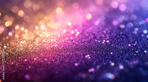 Grainy gold violet gradient background, neon glow texture, presentation slide, vibrant tones, Generative AI
