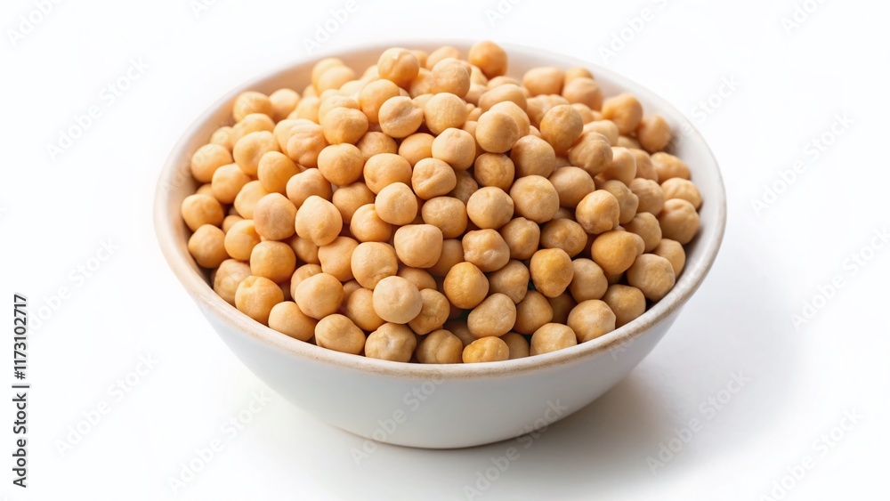 Aerial View of Raw Chickpeas in White Bowl – Organic Legumes, Healthy Food Aerial View of Raw Chickpeas in White Bowl – Organic Legumes, Healthy Food