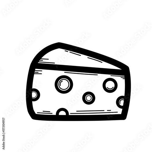 illustration of the cheese icon, black