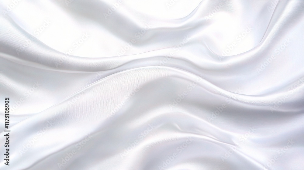 Fototapeta premium Elegant White Fabric Texture with Soft Stripes and Smooth Waves
