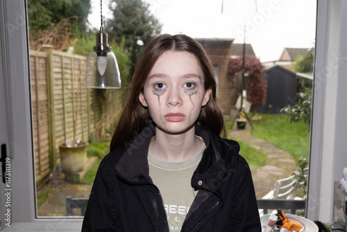 Teenage girl had a cry about earring hole closing up
