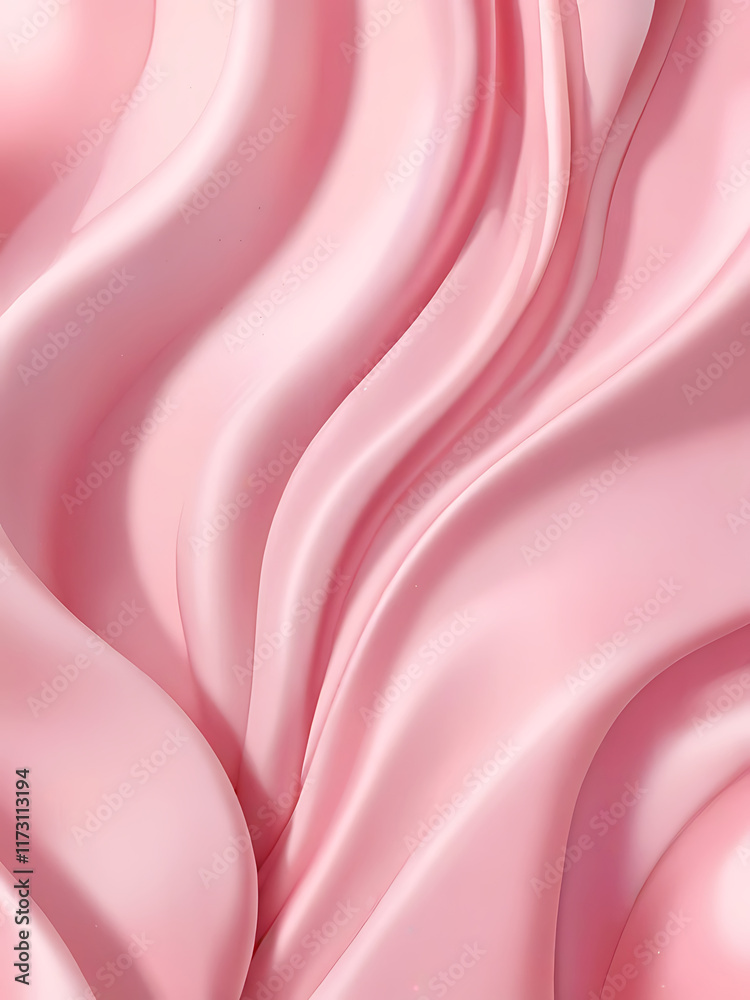 Obraz premium Beautiful luxury 3D modern abstract neon pink background composed of waves with light digital effect.