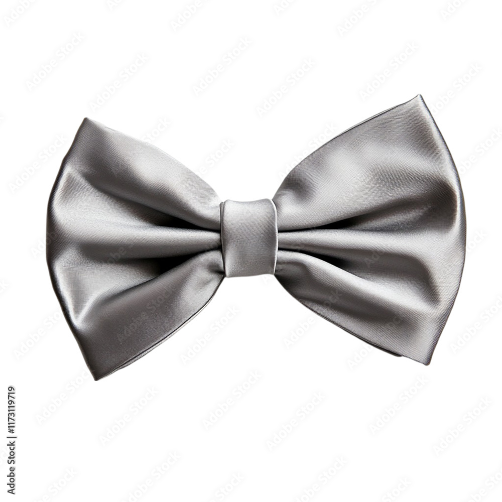 Glamorous gray bow tie isolated on transparent background. Glamorous gray bow tie isolated on transparent background.