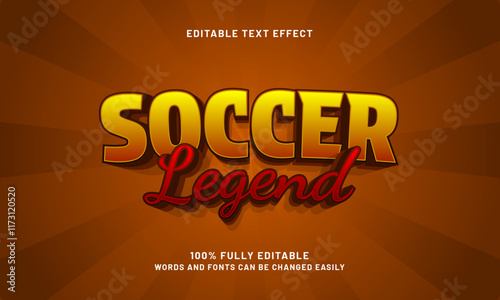 soccer legend editable text effects with a game and football theme